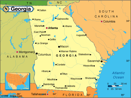 Map Georgia