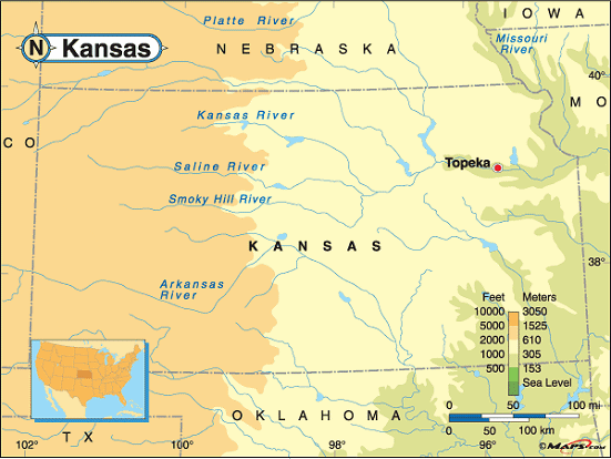 Kansas map