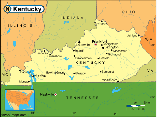 Kentucky map