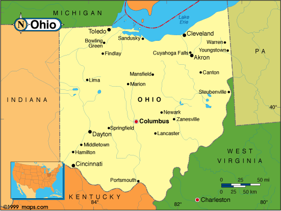 Ohio map