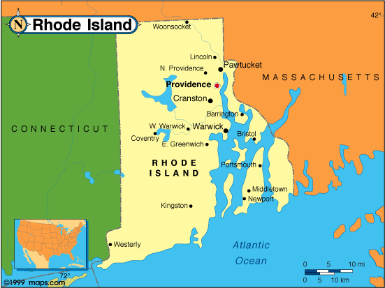 map of rhode island. Rhode Island map