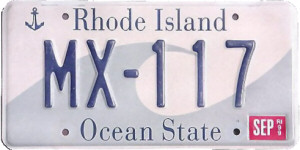 Rhode Island License Plate