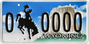 Wyoming License Plate