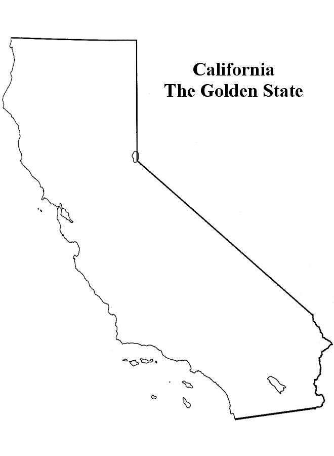 California+state+map+outline