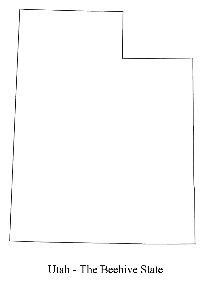 blank map of utah counties. Blank Outline Map