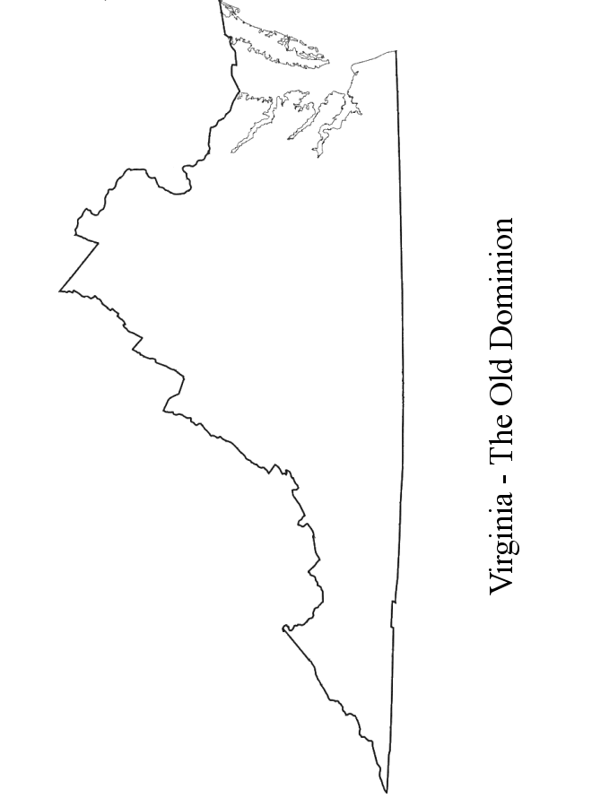 physical maps of virginia. Blank Outline Map