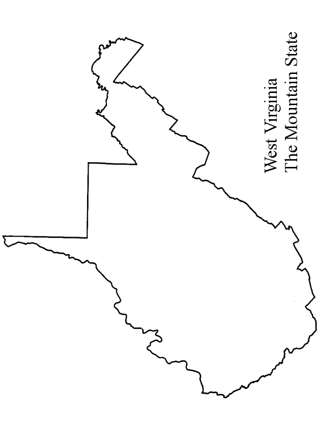 map of west virginia with cities. Blank Outline Map