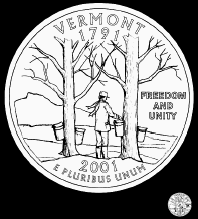 Vermont State Quarter design selected.
