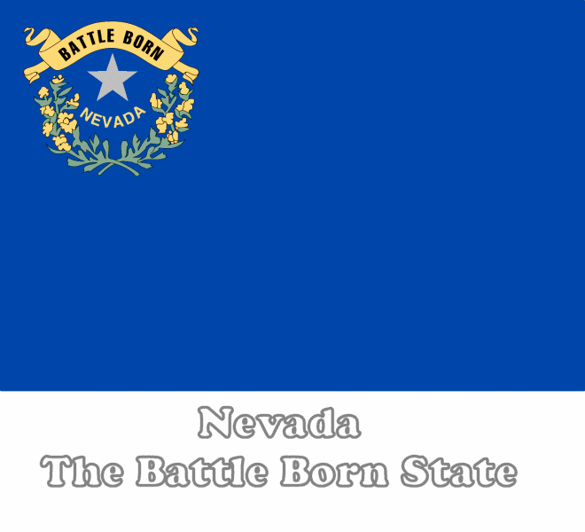 Large, Horizontal, Printable Nevada State Flag, from