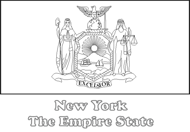 new york state flag. new york state flag and seal.