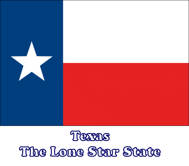 Large, Horizontal, Printable Texas State Flag, from