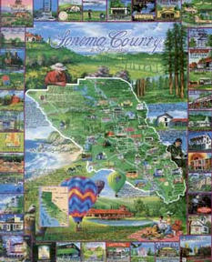 California Sonoma County 1000-pc Puzzle