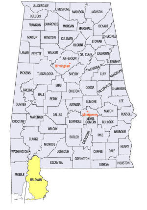 Alabama county map