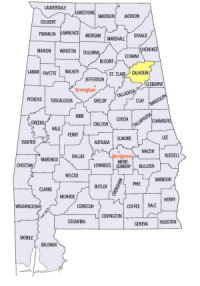 Alabama county map