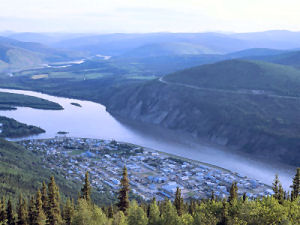 Dawson City, Alaska on the Yukon River