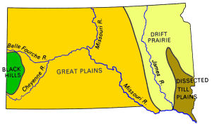 South Dakota land regions