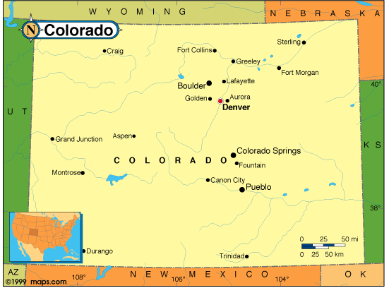 Colorado Base And Elevation Maps