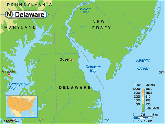 Delaware map