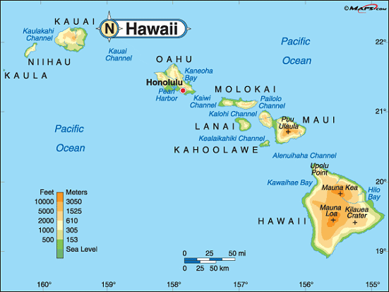 Hawaii map