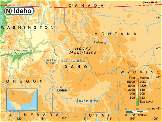 Idaho map