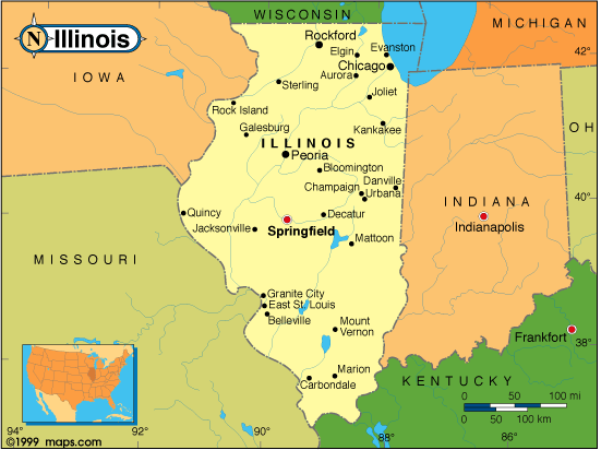 Illinois map