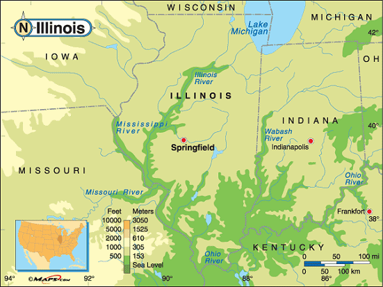 Illinois map