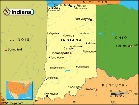map of indiana and ohio cities Indiana Base And Elevation Maps map of indiana and ohio cities