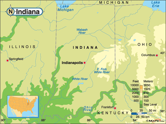 Indiana map