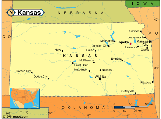 Kansas Base And Elevation Maps
