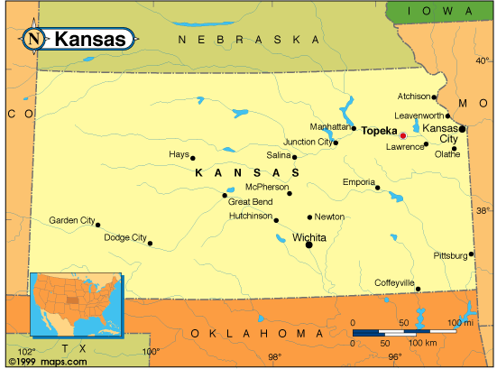 Kansas map