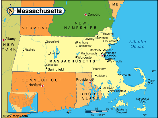 Massachusetts map