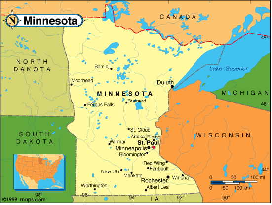 Map of North St.Paul, MN, Minnesota
