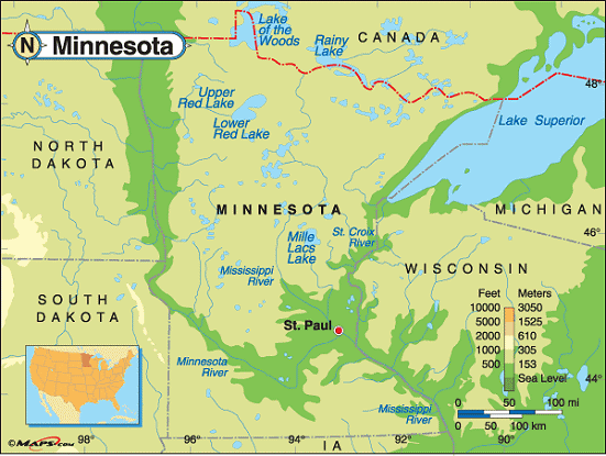 Minnesota map