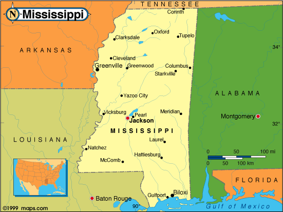 Mississippi map