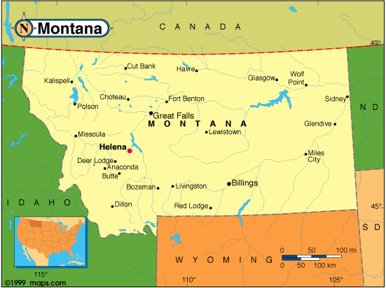 Montana Base and Elevation Maps