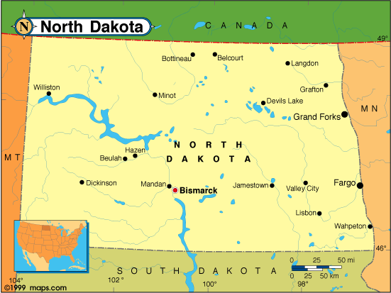 beulah north dakota map North Dakota Base And Elevation Maps beulah north dakota map