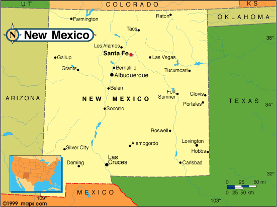 New Mexico map