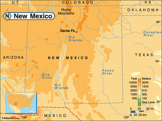 New Mexico map