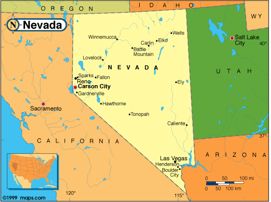 Nevada map