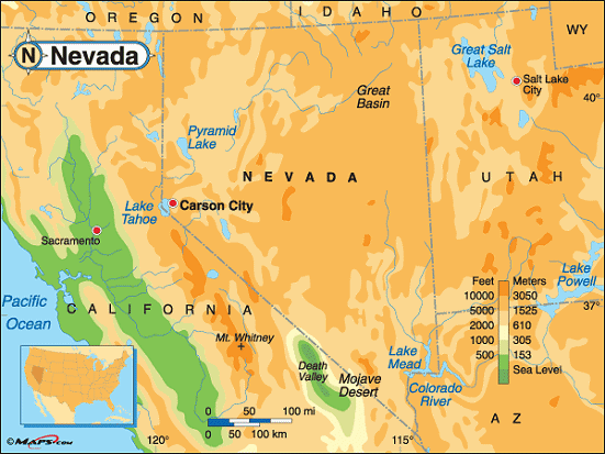 Nevada map