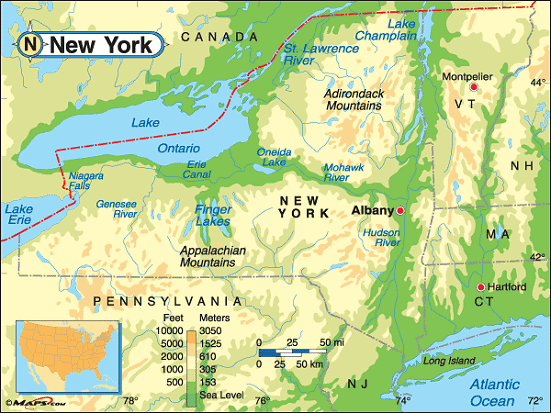 New York Base And Elevation Maps