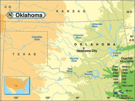 Oklahoma map