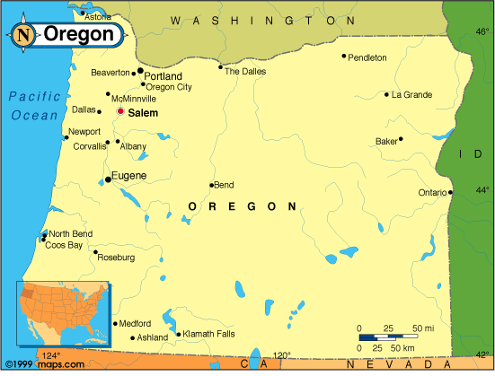 Oregon Base And Elevation Maps