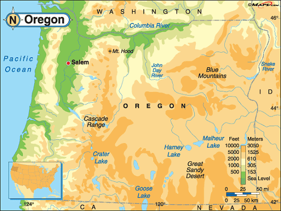 Oregon map