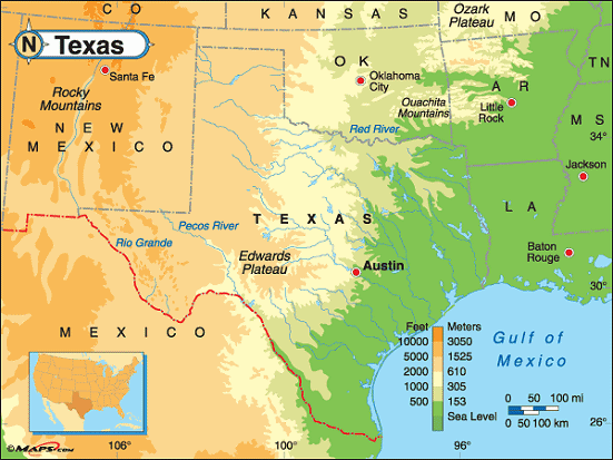 People From Texas Geographical Map Of Texas And Texas
