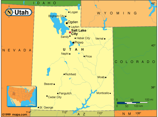 Utah Base And Elevation Maps