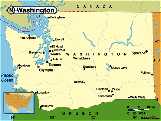 Washington Base And Elevation Maps