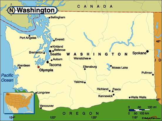 Washington map