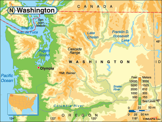 Washington map