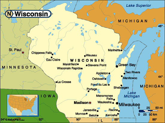 Wisconsin map